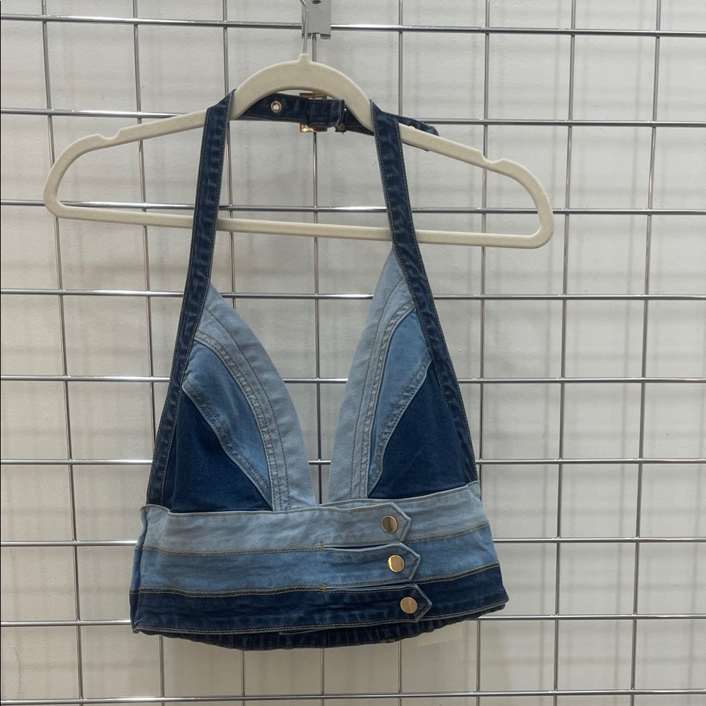 Denim Halter Top